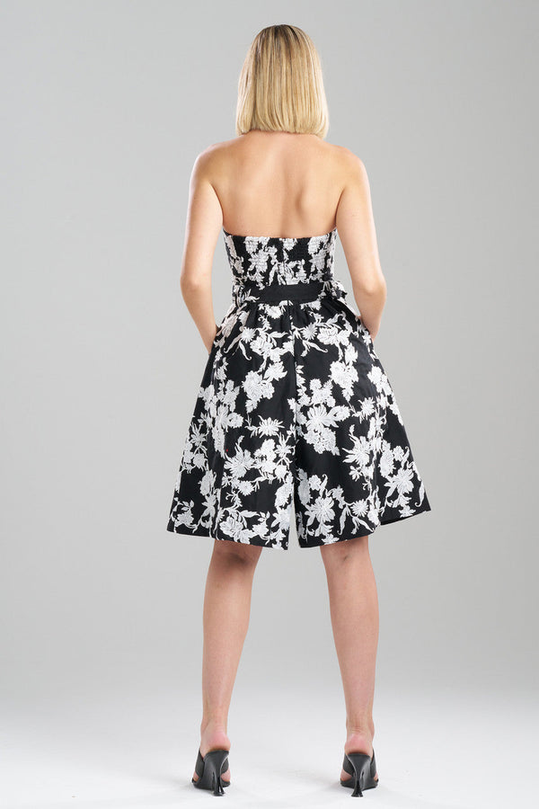 Natori Tangier Embroidered Cotton Jumpsuit Black/White