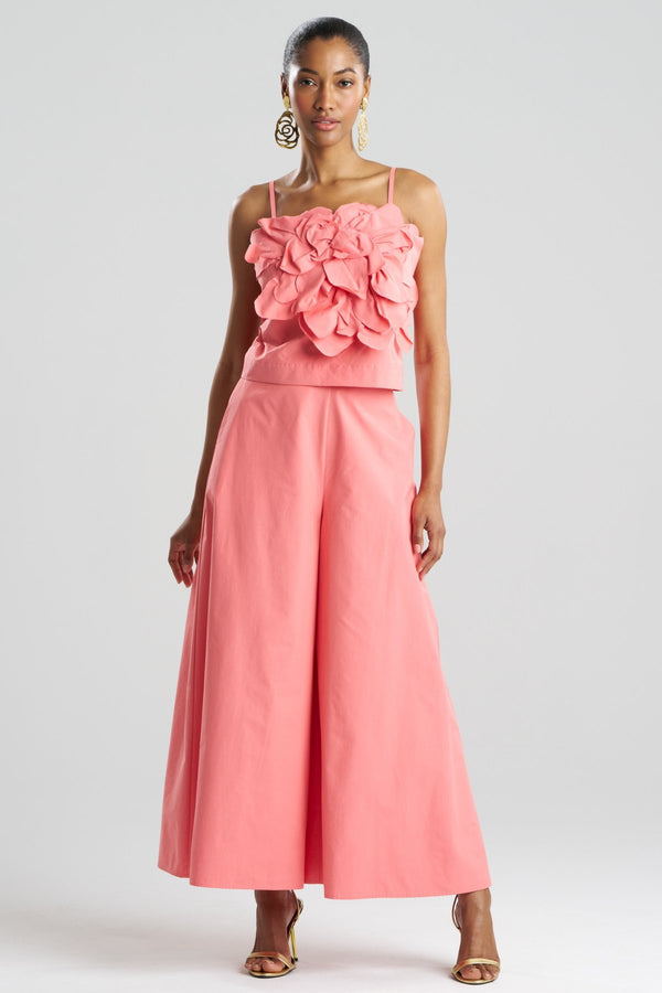 Natori Tech Cotton Taffeta Embroidered Cami Flamingo Pink