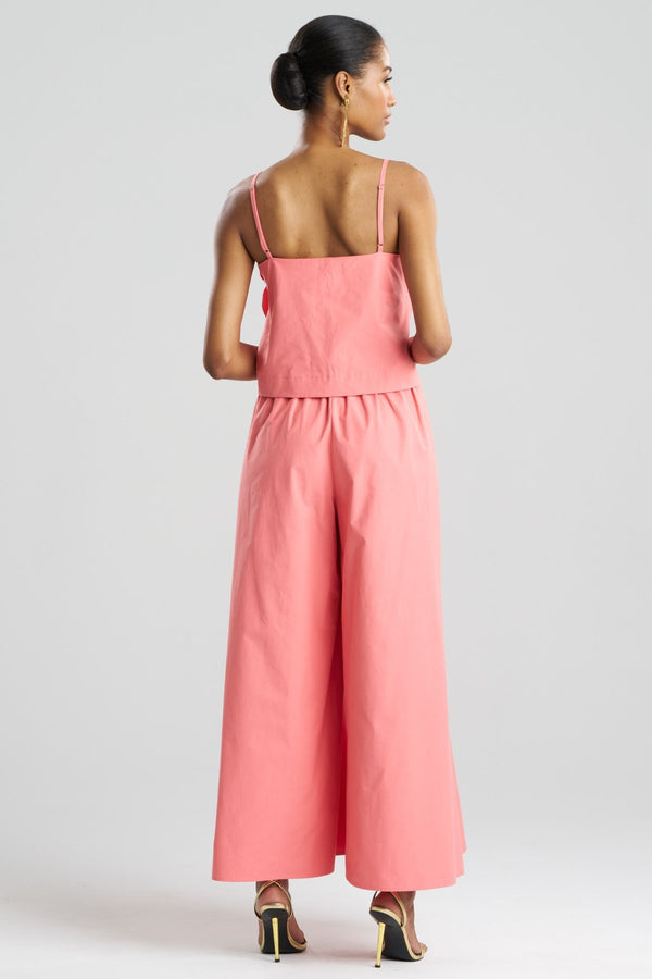 Natori Tech Cotton Taffeta Embroidered Cami Flamingo Pink