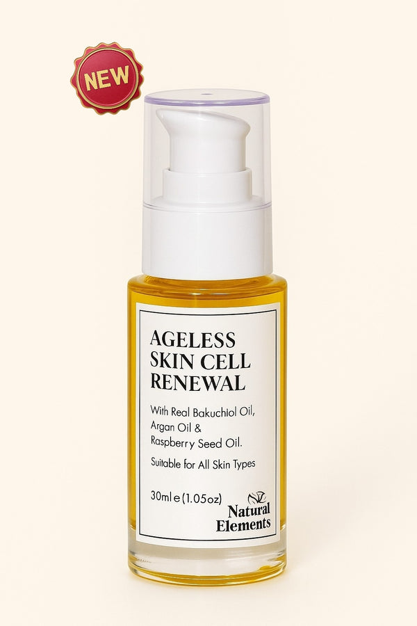 natural elements Ageless Skin Cell Renewal Oil 30ml | Bakuchiol 100% Natural Retinol Alternative | NES709