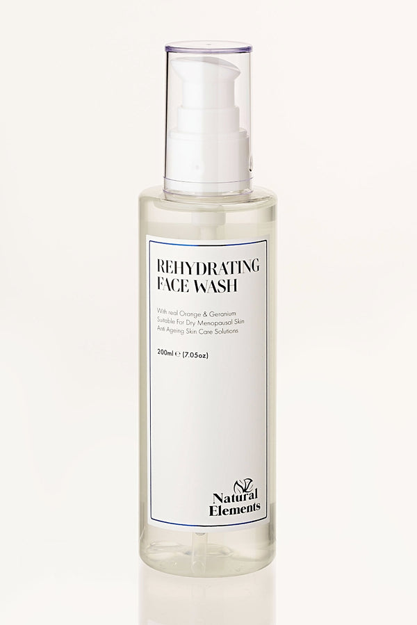 natural elements Rehydrating Face Wash & Eye Make-Up Remover 200ml | Dry & Menopausal Skin | NES015