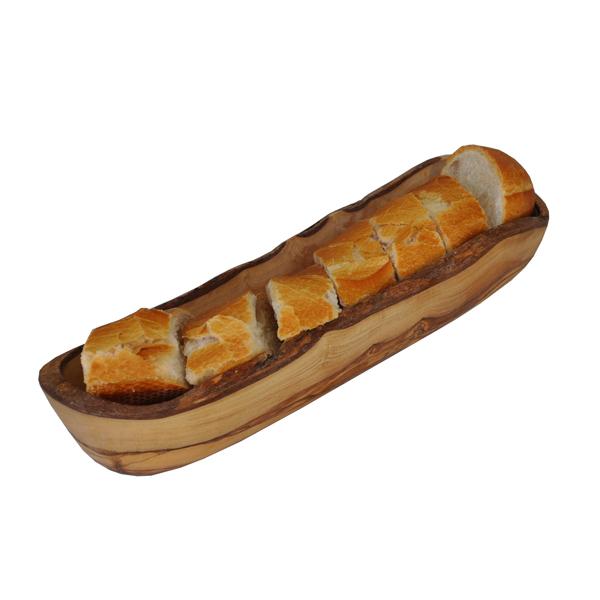 naturally med Olive Wood Bread Dish – 14″