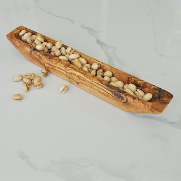 Naturally Med Olive Wood Contemporary Olive Dish