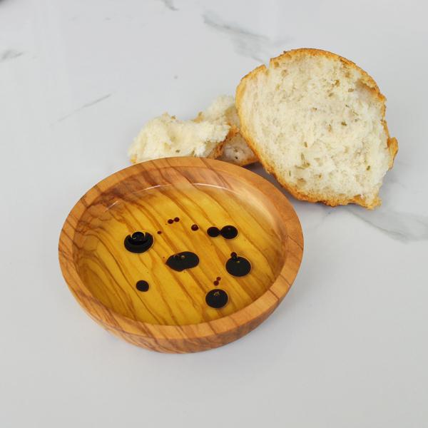 Naturally Med Olive Wood Dipping Bowl – Round – 3.5″