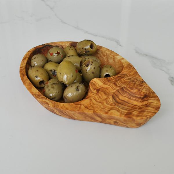 Naturally Med Olive Wood Olive Dish