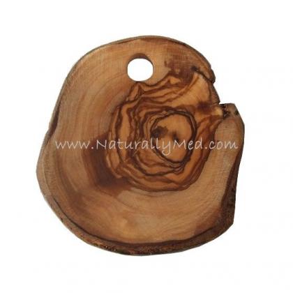 Naturally Med Olive Wood Rustic Coaster Set