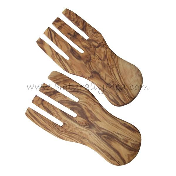 Naturally Med Olive Wood Salad Hands