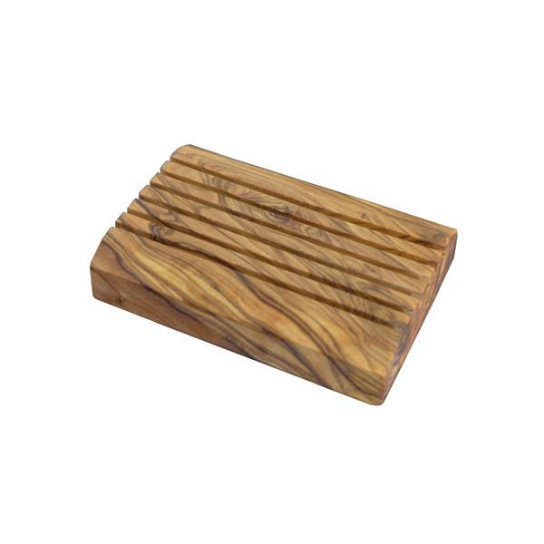 naturally med Olive Wood Soap Dish – Ridged