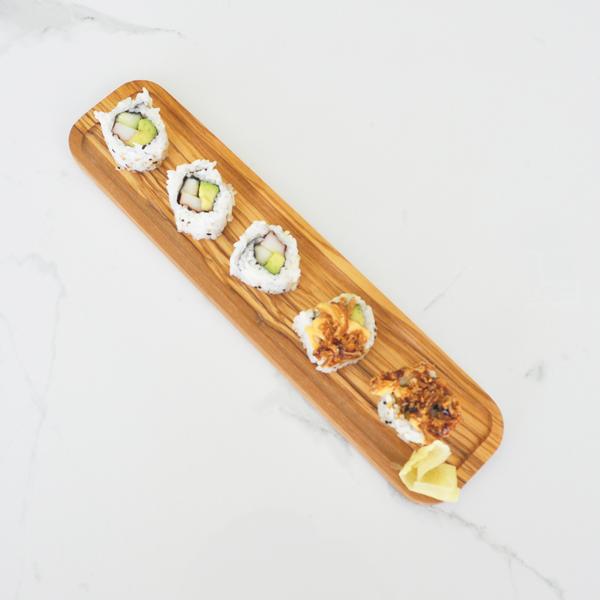 naturally med Olive Wood Sushi Board / Sushi Tray