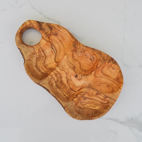 naturally med Olive Wood 5 Compartment Appetizer Serving Dish – 14.5″ x 7″