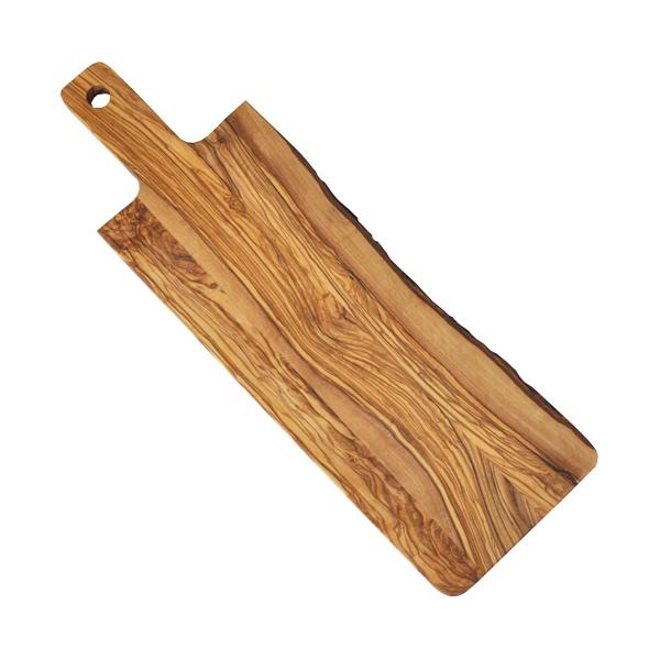 Naturally Med Olive Wood Charcuterie Board With Natural Edge – 20″ X 6″