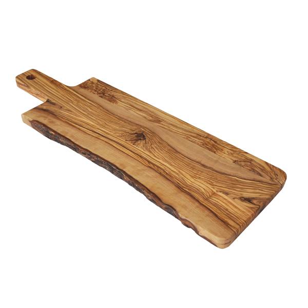 naturally med Olive Wood Charcuterie Board with Natural Edge – 20″ x 6″