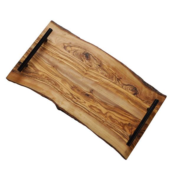 Naturally Med Olive Wood Serving Tray – Natural Edge – 16.5″ X 8.5″