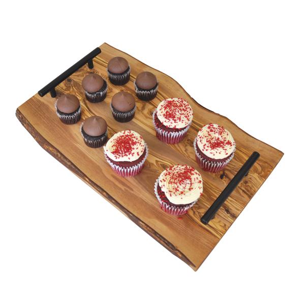 naturally med Olive Wood Serving Tray – Natural Edge – 16.5″ x 8.5″