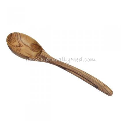 naturally med Olive Wood Shallow Ladle / Serving Spoon – 12.5″