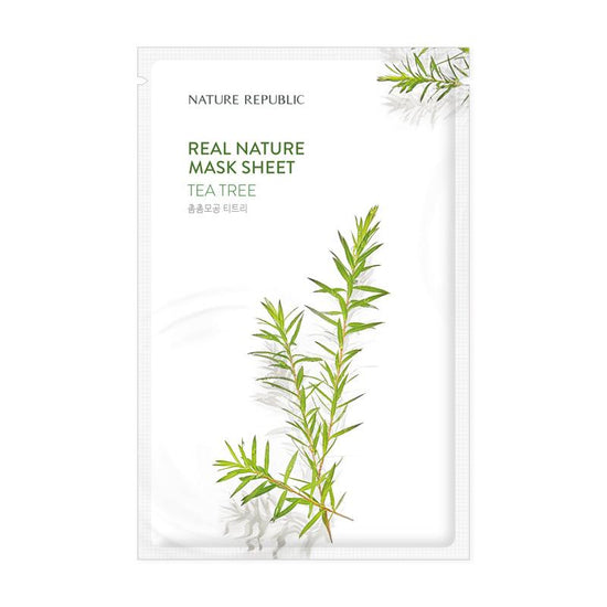 Nature Republic [10+10] Pore Care Mask Sheet Set (Real Nature Tea Tree 10 + Good Skin Tea Tree 10)