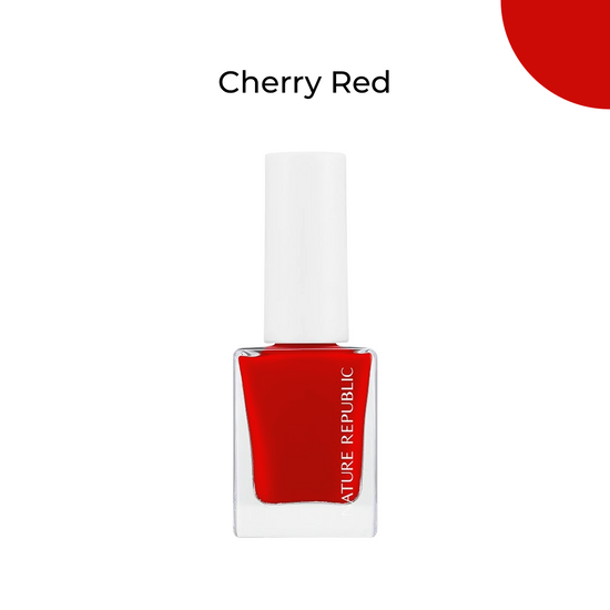 Nature Republic COLOR & NATURE NAIL Black & Red FULL COAT EDITION 1 (w/ GREEN TEA NAIL REMOVER + NAIL GRADIENT SPONGE SET)