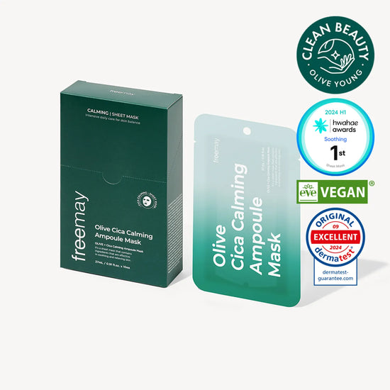 Nature Republic FREEMAY-Olive Cica Calming Ampoule Mask Sheets (10sheets)