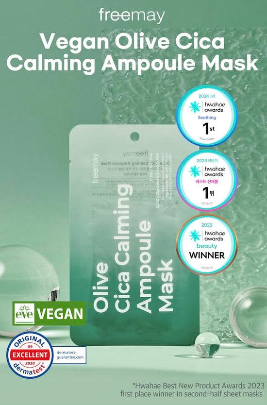Nature Republic FREEMAY-Olive Cica Calming Ampoule Mask Sheets (10sheets)