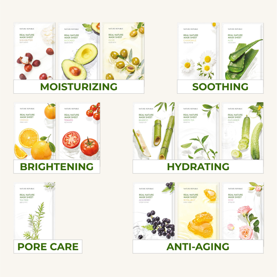 Nature Republic [10x] Real Nature Mask Sheet Set
