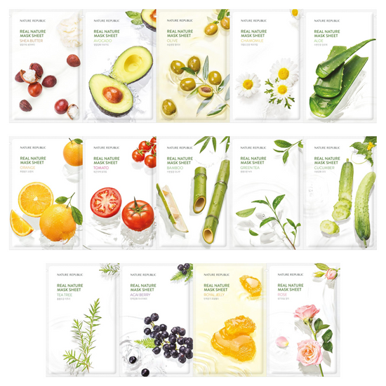 Nature Republic [10x] Real Nature Mask Sheet Set