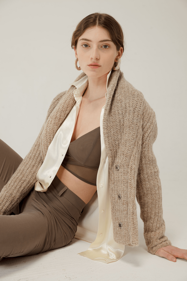 natyoural Alabaster Cardigan | Sustainable Knitwear | Natyoural
