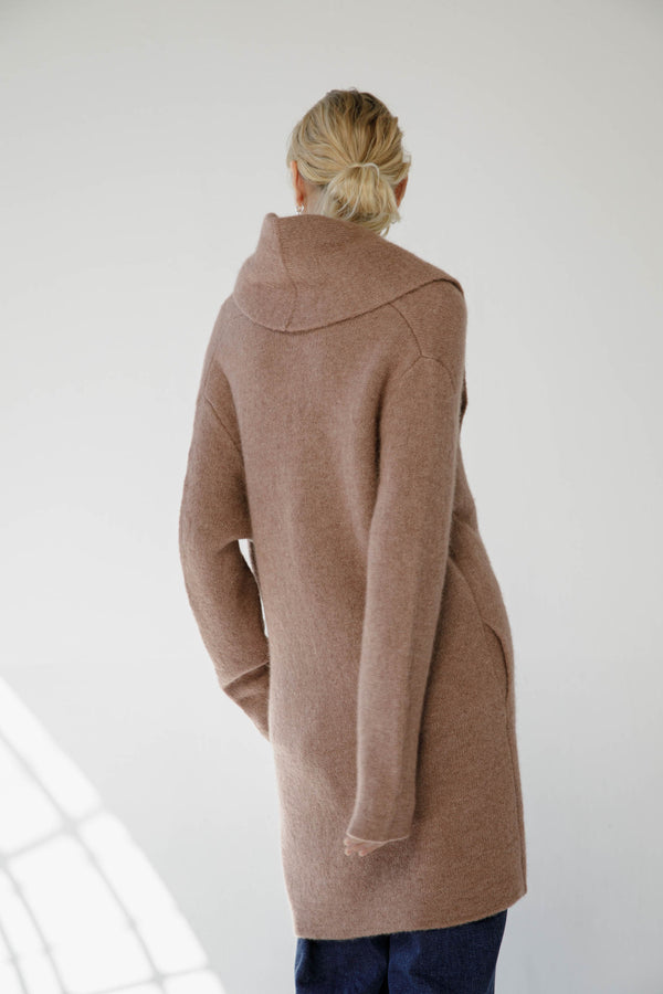 Natyoural Alpaca And Wool Cabanne With Hood | Sustainable Knitwear | Natyoural