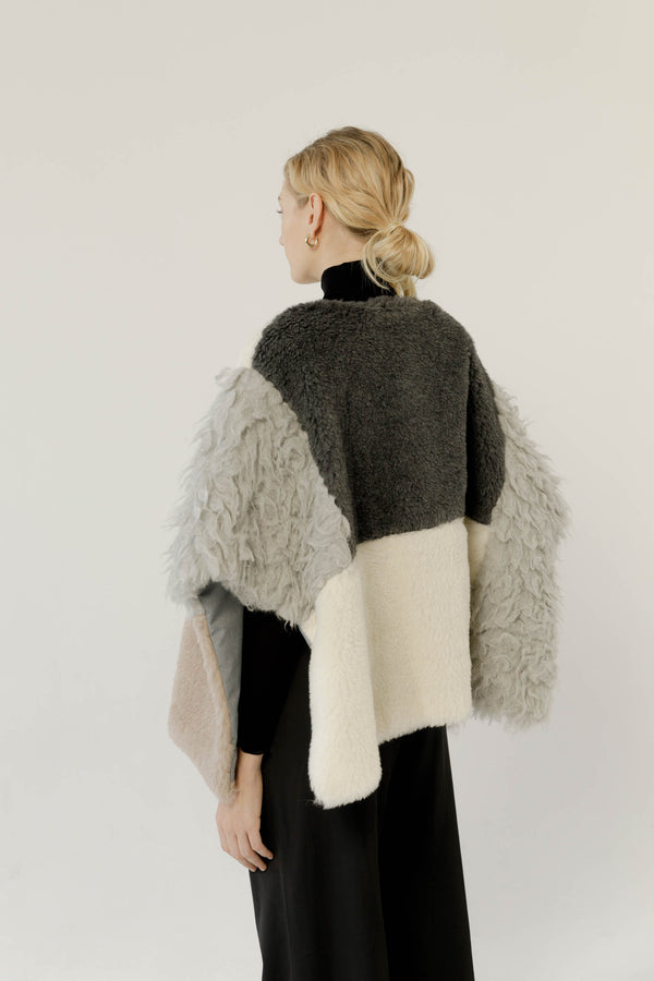 Natyoural Baby Alpaca Patchwork Poncho | Sustainable Clothing | Natyoural