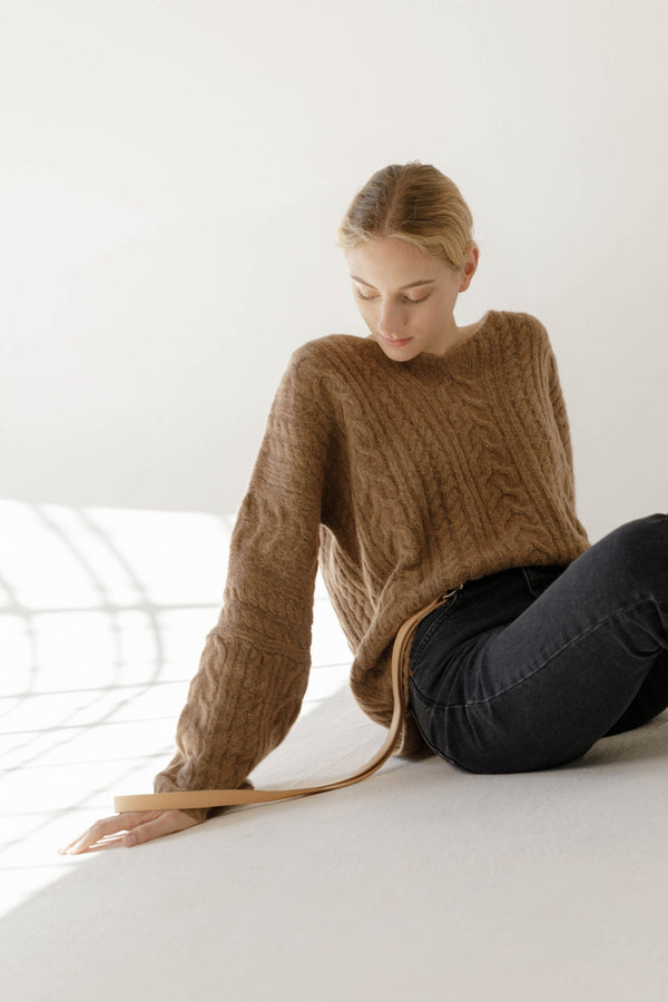 Natyoural Knit Sweater V Neckline | Sustainable Knitwear | Natyoural