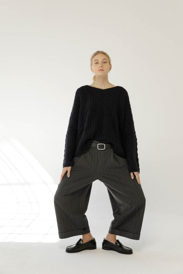 natyoural Knit Sweater V Neckline | Sustainable Knitwear | Natyoural