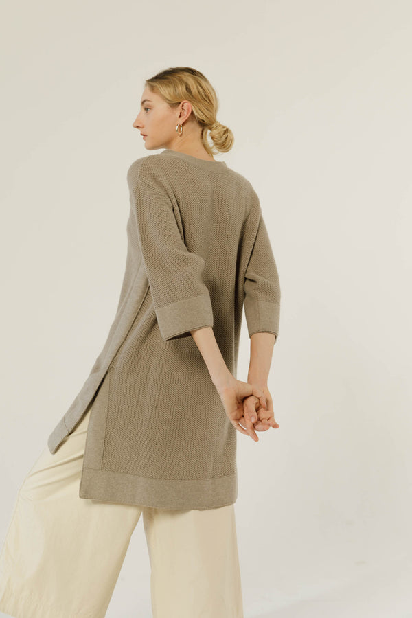 Natyoural Merino Wool Knit Dress With Details | Natyoural