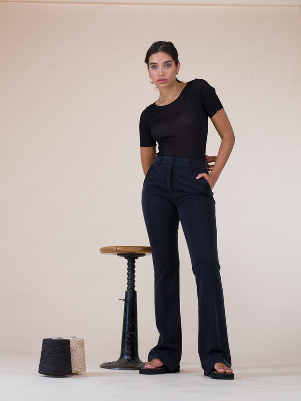 Natyoural 3/4 Sleeves Shirt In Pure Silk Organza
