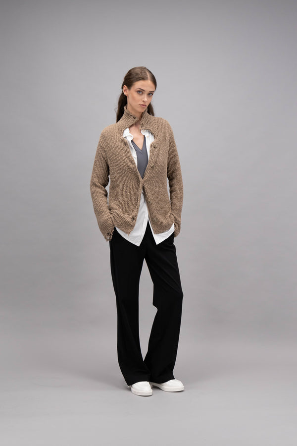 natyoural Buttoned jacket curly bouclé YG056