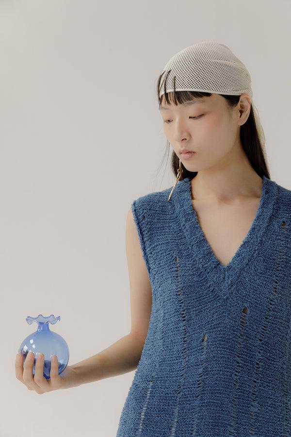 Natyoural Sleeveless Deep V Neck Dress YG050