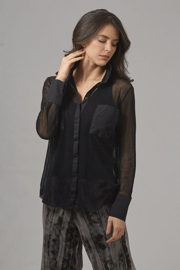 Natyoural Popeline Shirt In Tulle | Sustainable Shirts | Natyoural
