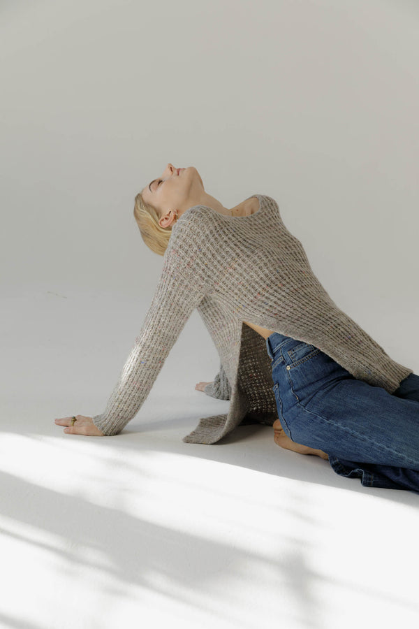 Natyoural Stone Pullover Side Slits | Sustainable Knitwear | Natyoural