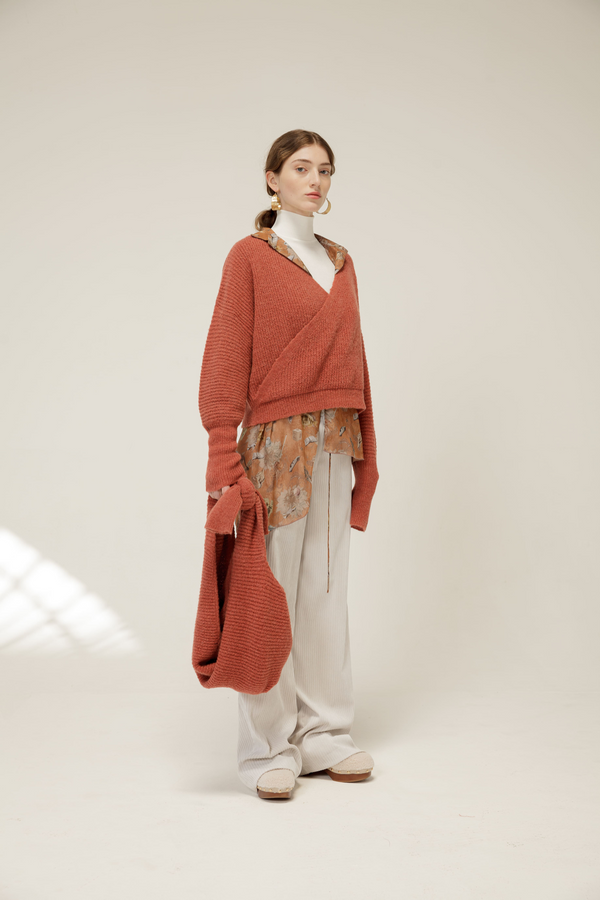 Natyoural Terracotta Knit Sweater | Sustainable Knitwear | Natyoural
