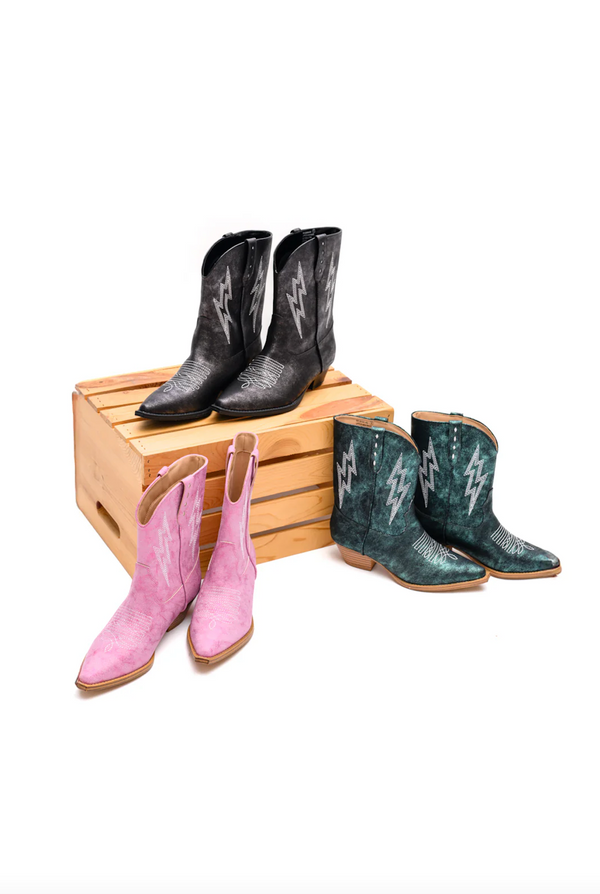 Naughty Monkey Bowie Metallic Boot In Black