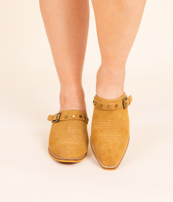 Naughty Monkey Drancy Western Mule In Tan