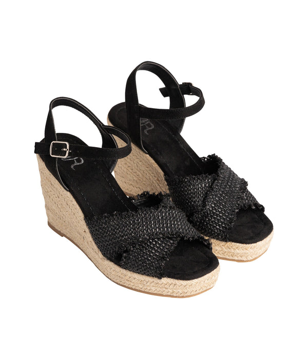 Naughty Monkey Elinor Wedge In Black