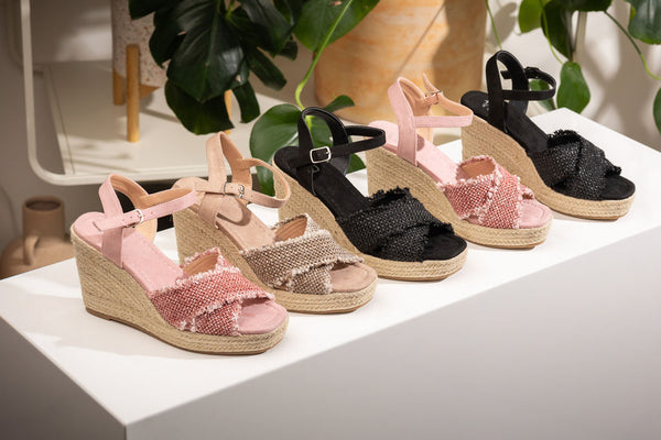 Naughty Monkey Elinor Wedge In Black