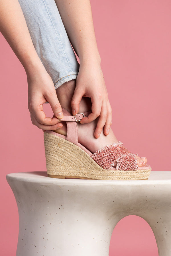 naughty monkey Elinor Wedge in Pink