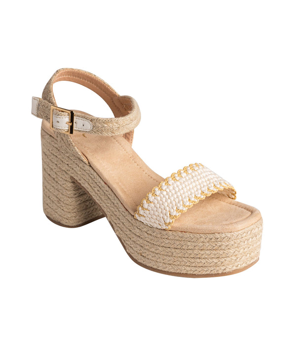 Naughty Monkey Elise Platform Sandals In Off White