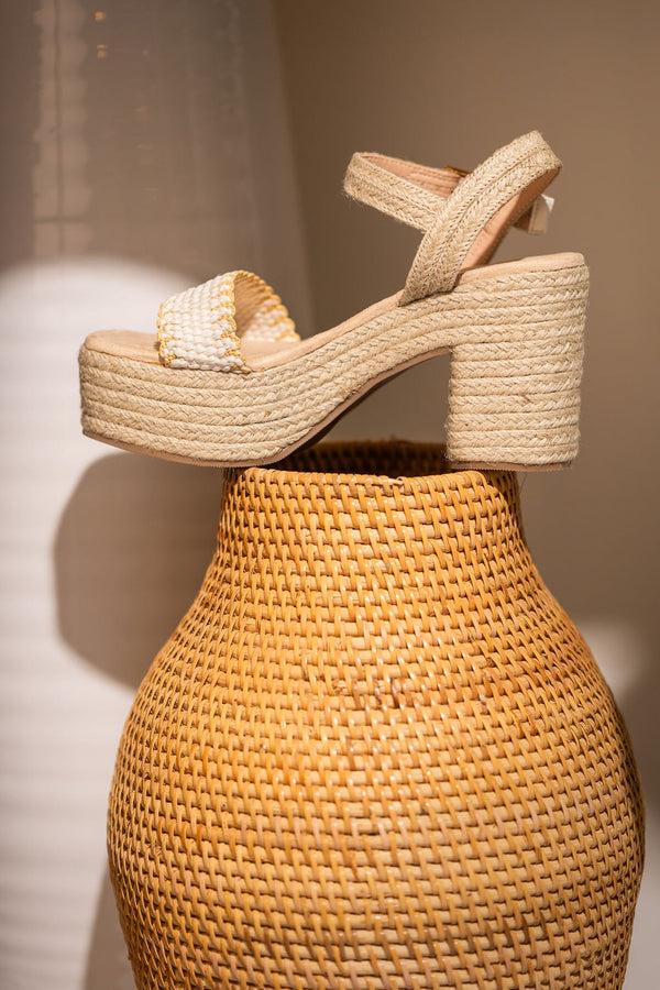 Naughty Monkey Elise Platform Sandals In Off White