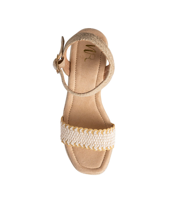 Naughty Monkey Elise Platform Sandals In Off White