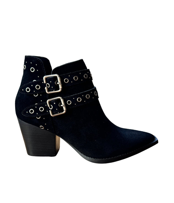 Naughty Monkey Elsa Leather Ankle Boot In Black