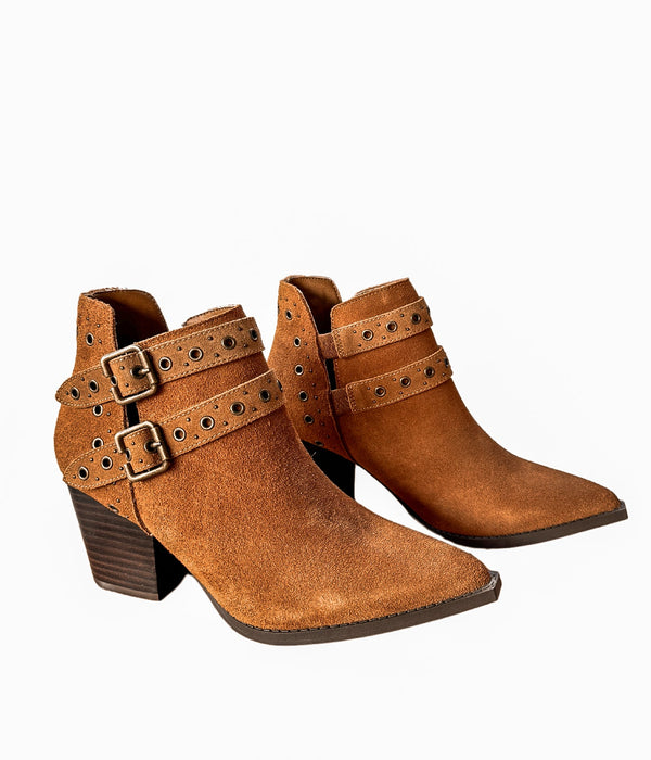Naughty Monkey Elsa Leather Ankle Boot In Tan