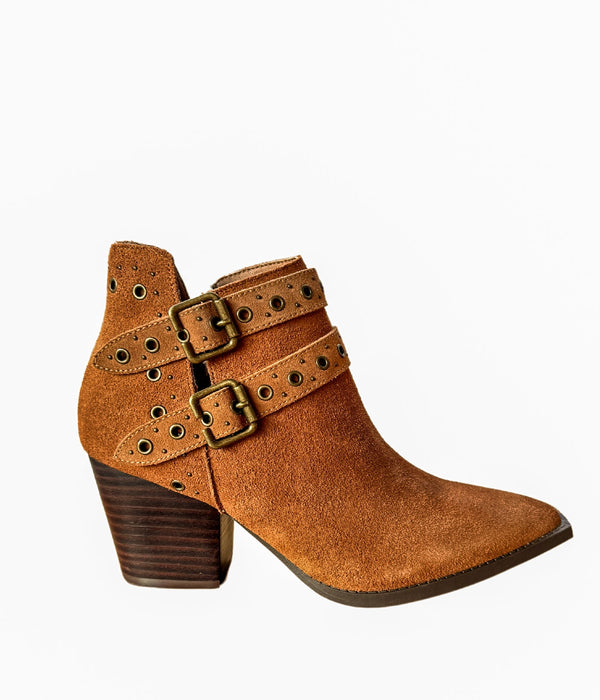 Naughty Monkey Elsa Leather Ankle Boot In Tan