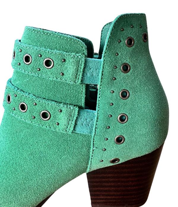 Naughty Monkey Elsa Leather Ankle Boot In Teal