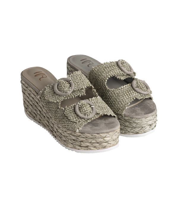 Naughty Monkey Eriwen Buckle Wedge In Teal